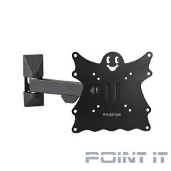 Kromax CASPER-203 black, Кр. стал. наст. для TV 20&quot;-43&quot;, max 30 кг, 4 ст св., нак. +5°-15°, пов. 90°, от ст. 57-307 мм, max VESA 200x200 мм.