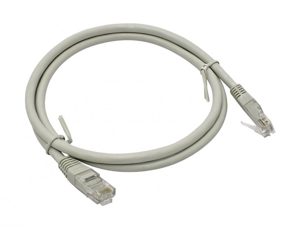 Патч-корд Netko СКС UTP4 cat.5e, 2.0м, BC, серый