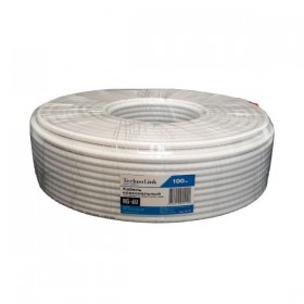 Кабель коаксиальный RG-6U Technolink, 75 Ом (CCA, оплетка 32 нити AL), белый (100м)