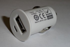 Автомобильное зарядное устройство USB, 1 порт, 5В, выходная сила тока 1А, 44*25мм, белый, модель СС310W, блистер, Netko РАСПРОДАЖА