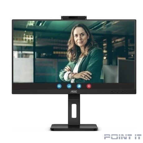 Монитор LCD AOC 23.8'' 24P3QW {IPS 1920x1080 75Hz 4ms 178/178 300cd 2xHDMI1.4 DisplayPort1.2 4xUSB3.2 WEBCam MM}