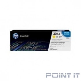 HP Картридж CC532AC лазерный желтый (2800 стр)  (белая корпоративная коробка)