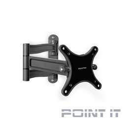 Kromax TECHNO-1 grey, Кр. алюм. наст. для TV 10&quot;-26&quot;, max 15 кг, 4 ст св., нак. 30°, пов. 180°, от ст. 45-365 мм, max VESA 100x100 мм.
