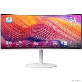 Монитор MSI Modern 34&quot; MD342CQPW белый {VA Curved 3440x1440 120Hz 1ms 178/178 300cd 3000:1 2xHDMI DisplayPort USB-C USB} [9S6-3PC59H-021]