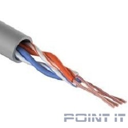 REXANT (01-0067) Кабель  U/UTP, категория 6, ZH нг(А)-HF, 4PR, 23AWG, внутренний, серый, 305 м