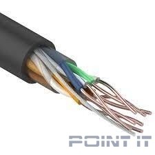 REXANT (01-0065) Кабель U/UTP, категория 5e, ZH нг(А)-HF, 4PR, 24AWG, внешний, черный, 305 м