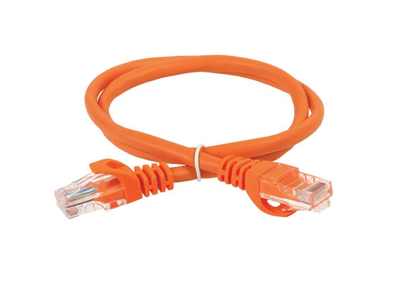 Патч-корд Netko СКС UTP4 cat.5e, 5.0м, литой коннектор, LSZH, оранжевый