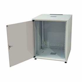 					Шкаф напольный серии SJB, 19-дюймовый (19), 18U, 871x600х600мм (ВхШхГ), стекл. дверь, цвет серый (RAL 7035), без столешницы, нагрузка 45 кг (собранны				 