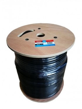 Кабель коаксиальный RG213 Netko, 50 Ом (CU, CU), наружный, черный (100м)