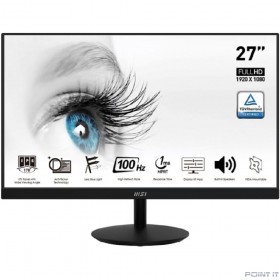 Монитор MSI 27'' PRO MP271A Black, 16:9, IPS, 1920x1080, 4ms, 300cd, 100Hz, 1xVGA, 1xHDMI, 1xDP, SPK