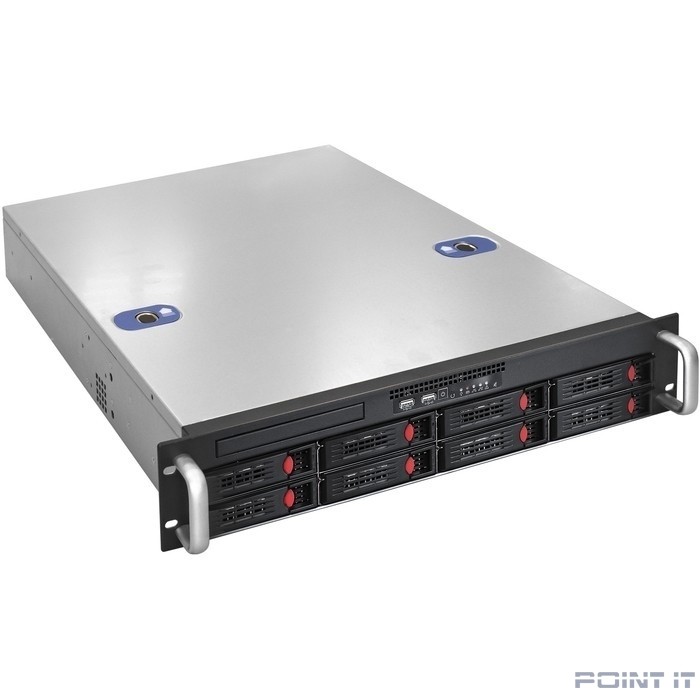Exegate EX292414RUS Серверная платформа ExeGate Pro 2U550-HS08 <RM 19", высота 2U, глубина 550, Redundant БП 2x800W, 8xHotSwap, USB>