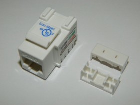 Модуль Keystone неэкранированный, RJ-45, cat.5е, 180°, под инструмент, белый, для патч-панели