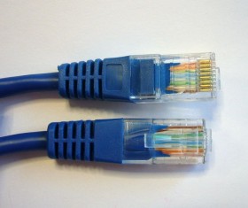 Патч-корд Technolink UTP4 cat 5e, 1.0м, ВС, синий