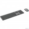 Клавиатура + мышь Oklick 300M клав:серый мышь:серый/черный USB беспроводная slim [1488402]