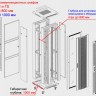 Шкаф напольный 47U серия TS(AS) (800х1000х2277), чёрный, разобранный Netko (упакован в 3 коробки)