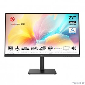 Монитор MSI 27&quot; Modern MD272QXP Black, 16:9, IPS, 2560x1440, 4ms, 400cd, 100Hz, 1xHDMI, 1xDP, USB-C, 2xUSB, SPK, HAS