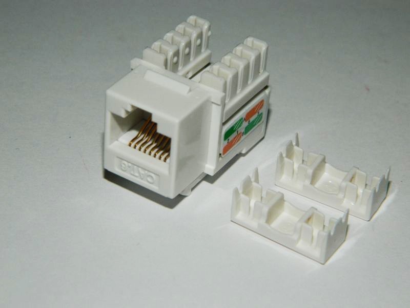 Модуль Keystone неэкранированный, RJ-45, cat.6, 90°, 110/Krone тип, под инструмент, белый