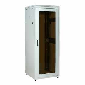  					ITK Шкаф сетевой 19 LINEA N 42U, 800х800 мм, передняя стекл. дверь, задняя метал., серый				 