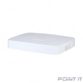 DAHUA DHI-NVR4108-8P-EI 8-канальный IP-видеорегистратор c PoE, 4K, H.265+, видеоаналитика, входящий поток до 256Мбит/с, 1 SATA III до 16Тбайт