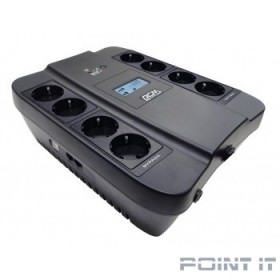 PowerCom Spider SPD-550U LCD ИБП {Line-Interactive, 550VA / 330W, 8xEURO: 4 с резервным питанием, 4 с фильтрацией, USB} (1138685)