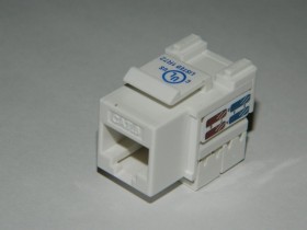 Модуль Keystone неэкранированный, RJ-45, cat.6, 90°, 110/Krone тип, под инструмент, KE, белый, Netko СКС
