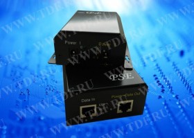 POE48B-050912D PoE, комплект передатчик (PSE)+приемник (PD) с регулятором*, 48V 30W, кабель питания ЕВРО, тип1, черный, 2 разъема питания у приемника