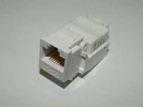 Модуль Keystone неэкранированный, RJ-45, cat.6, 90°, без инструмента, KE, белый, Netko СКС