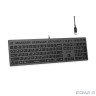 Клавиатура A4Tech Fstyler FX60H серый USB slim LED (FX60H GREY/NEON) [FX60H GREY/NEON]