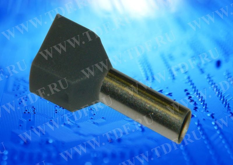 Штыревой плоский, изол, НШПИ F=12мм, 2х4мм2, серый, 100шт.