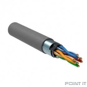 ITK LC1-C5E04-321 Кабель связи витая пара F/UTP, кат.5E 4x2 x 24AWG solid, LSZH, 305м, серый