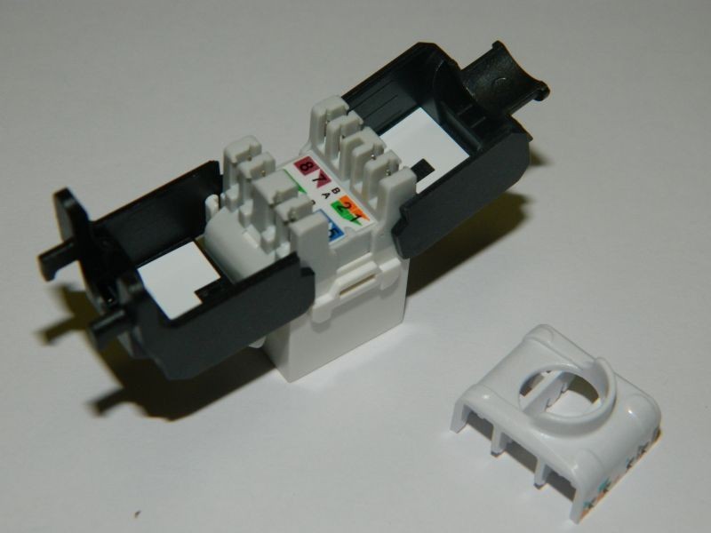Модуль Keystone неэкранированный, RJ-45, cat.6А, 180°, 110/Krone тип, под инструмент/ без инструмента, KE, белый, Netko СКС