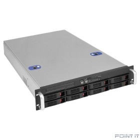 Exegate EX292255RUS Серверный корпус ExeGate Pro 2U660-HS08 &lt;RM 19&quot;, высота 2U, глубина 660, без БП, 8xHotSwap, USB&gt;