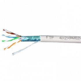 Кабель F/UTP4 (FTP4 ) cat.5e NETKO /4 пары 24 AWG BC / одножильный / экранированный / 305м / синий &quot;СКС&quot;, FLUKE TEST