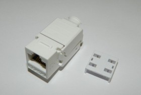 Модуль Keystone неэкранированный, RJ-45, cat.6А, 90°, 110 тип, без инструмента, KE, белый, Netko СКС
