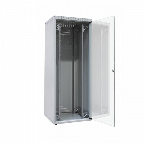 Шкаф напольный 19, ECO-LINE, 33U, 1588х600х1000мм, стеклянная передняя дверь, стальная задняя панель, стальные боковые панели с одноточечными замками