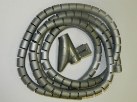 Органайзер  для проводов с инструментом для укладки, ID-30mm, 2м, пластик, серый, Netko