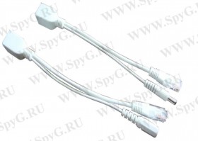 POE-PAS-D2.5 PoE, комплект передатчик (PSE)+приемник (PD), внутр диаметр 2.5, пассивный, серый