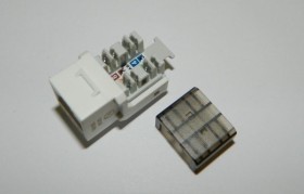 Модуль Keystone неэкранированный, RJ-45, cat.6А, 90°, 110 тип, под инструмент, KE, черный, Netko СКС