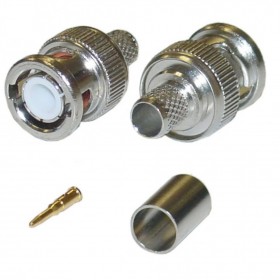 Коннектор BNC для RG-6/SAT-703, цинк/медь, для обжимного инструмента, Netko