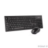 Комплект (клавиатура+мышь) A4TECH 3000NS, USB, беспроводной, черный