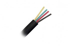Кабель Телефонный 4с, (CCS, 4*6*0, 10), EC, 100м, плоский, черный