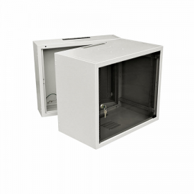  					Шкаф настенный 19-дюймовый (19), серии SD2, 18U, 871x600х500, двухсекционный, со стеклянной дверью, цвет серый (RAL 7035) (SD-118) (собранный)				 