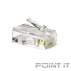 Hyperline PLUG-8P8C-U-C6 Разъем RJ-45(8P8C) под витую пару, категория 6 (50 µ&quot;/ 50 микродюймов), универсальный (для одножильного и многожильного кабеля) 1шт