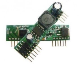 CLGB-48-12 PoE, сплиттер (PD), 48V 12W (12V), Тип 02, без корпуса, 180° контакт, зеленый РАСПРОДАЖА