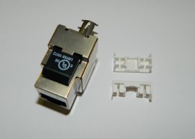 Модуль Keystone экранированный, RJ-45, cat.6, 90°, 110/Krone тип, под инструмент, KE, металлик, Netko СКС