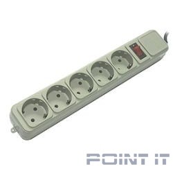 PowerCube Фильтр  B, 3.0м, 5 евророзеток (SPG-B-10), серый