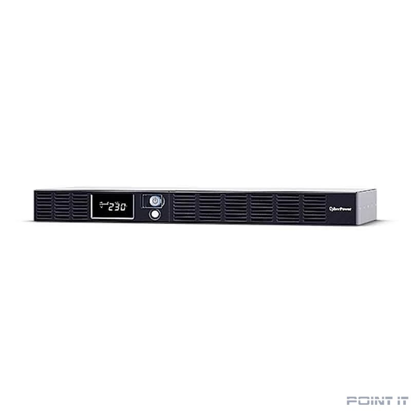 CyberPower OR600ERM1U ИБП {Line-Interactive, 600VA/360W USB/RS-232/SNMPslot /RJ11/45 (4+2 IEC С13)}