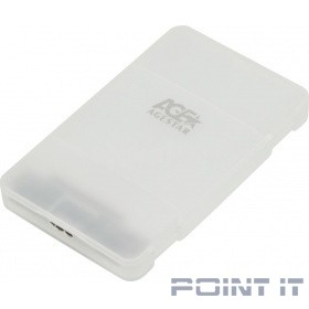 AgeStar 3UBCP3 (WHITE) USB 3.0 Внешний корпус 2.5&quot; SATAIII HDD/SSD USB 3.0, пластик, белый, безвинтовая конструкция