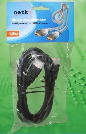 Шнур аудио-видео HDMI-HDMI 1.3 цвет: никель  (1, 5 м)