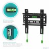 ONKRON BASIC FM1 чёрный {17"-42" Максимальная нагрузка: 30 кг VESA: 75x75, 100x100, 100x200, 200x100, 200x200 мм Вылет от стены: 30 мм Встроенный уровень Система фиксации}